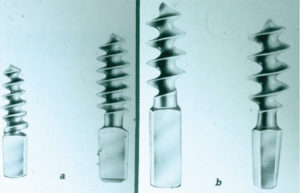 Fig. 2 Le prime viti in cromo cobalto (1959).